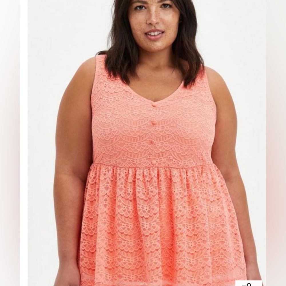 Coral torrid tank top size 5